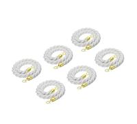 LQSYBHD 6 Pcs Corde de Barrière avec Crochets Enclen,Corde Barriere,Corde de Poteau Torsadée,Cordes en Velours,pour Contrôle des Foul Tapis Rouge(Size:4ft)