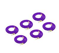 LQSYBHD 6 Pcs Corde de Poteau Torsadée,Cordes De File D'attente,Corde de Barrière avec Crochets Enclen,Corde Barriere,pour Contrôle des Foul,Tapis Rouge(Size:4.9ft)