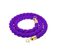 LQSYBHD Corde Barriere,Corde de Poteau Torsadée avec Crochet,Corde de Barrière,Cordes en Velours,pour Contrôle des Foul,Tapis Rouge,Contrôle des Foul(Size:6ft,Color:Gold Hook)