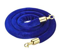 LQSYBHD Corde de Barrière de 3.3 Pieds,Cordes en Velours avec Crochets Enclen,Corde de Velours,Corde Barriere,pour Contrôle des Foul Tapis Rouge(Size:5ft,Color:Bleu)
