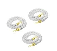 LQSYBHD Corde de Barrière de 3 Pcs,Corde de Poteau Torsadée,Cordes De File D'attente avec Crochets à Instant,Et Résiste à l'usure,pour Décoration de Fête(Size:5ft,Color:2)