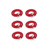 LQSYBHD Corde de Barrière de 6 Pcs,Corde de Poteau Torsadée avec Crochets à Instant,Et Résiste à l'usure,pour Décoration de Fête,Décorations de fêtes(Size:3ft,Color:1)