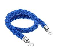 LQSYBHD Corde de Poteau Torsadée avec Crochet,Corde Barriere,Cordes en Velours,Corde de Barrière avec Crochets Enclen,pour Contrôle des Foul Tapis Rouge(Size:5ft,Color:Silver Hook)