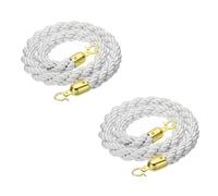 LQSYBHD Corde de Poteau Torsadée,Cordes de File D'attente de 7 Pieds,Corde de Barrière,Corde Barriere avec Crochet,pour Les Cinémas,Tapis Rouge (Size:10ft)