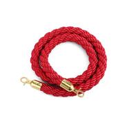 LQSYBHD Corde de Poteau Torsadée de 5 Pieds,Cordes de File D'attente,Corde de Barrière,Corde Barriere avec Crochet,pour Les Cinémas,Les Grandes Ouvertures(Size:8ft,Color:Gold Hook)