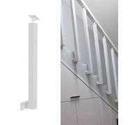 LQSYBHD Kit de Garde-corps Blanc En Fer Forgé avec Supports Réglables à 270°, Poteaux de Balustrade En Métal pour Escalier Terrasse, Porche, Balcon, Marches, pour Bois/béton/br(Size:85cm,Color:1-Pack)