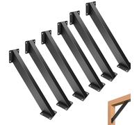 LQSYBHD Kit de Support de Connecteur Robuste Coude Support Poteau Bois Support d'angle de 45 Degrés pour Les Structures en Bois Telles Que Les Tonnelles Et Les Pergolas(Size:6pcs)
