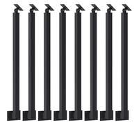 LQSYBHD Kits de Garde-Corps D'escalier Intérieurs à Montage Latéral, Poteaux de Balustre en Métal Noir avec Tiges Réglables à 270° pour Marches, Balcons, Escaliers, T(Size:90cm/35.4inch,Color:8 Pack)