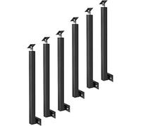 LQSYBHD Kits de Garde-Corps D'escalier Intérieurs à Montage Latéral, Poteaux de Balustre en Métal Noir avec Tiges Réglables à 270° pour Marches, Balcons, Escaliers, T(Size:85cm/33.5inch,Color:6 Pack)