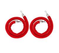 LQSYBHD Lot De 2 Cordes en Velours avec Crochet,Cordes de File D'attente,Et Résiste à l'usure,Corde de Poteau Torsadée,Cordes en Velours,pour Tapis Rouge(Size:3ft,Color:avec Crochets argentés)