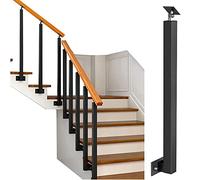 LQSYBHD Montage Latéral Main Courante Poteau de Broche,Sécurité En Métal Noir Poteau de Main Courante D'escalier avec 270° Réglable, pour les Marches du Couloir des Lo(Size:80cm/31.5inch,Color:D 4 cm)