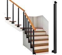 LQSYBHD Poteaux de Garde-corps D'escalier à Montage Latéral,Poteaux de Balustre D'intérieur Réglables à 270°,Garde-corps En Métal pour Grenier, Axes D'escalier Axes de G(Size:3.28ft/100cm,Color:1PACK)