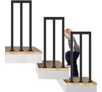 LQSYBHD Rampes D'escalier pour Marches Extérieures,Main Courante en Forme De M Noir Mat, Rampe Escalier Antidérapante en Fer Forgé pour Escaliers, Jardin, Loft, Couloir, 1 Pièce(Size:80cm/31.4in)