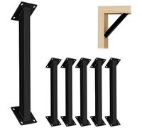 LQSYBHD Support d'angle de 45 Degrés,Kit de Connecteur de Pergola pour Pergolas Gazebos Cabanes dans Les Arbres Chalets Et Cours,Kit de Fixation Robuste pour Pergolas Noires(Size:6pcs)