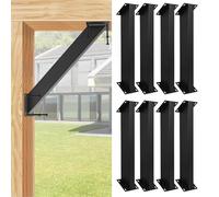 LQSYBHD Support de Pergola à 45 Degrés,Coude Support Poteau Bois,Kit de Renfort pour Étagère de Pergola Support Mural d'angle Placard Cabine de Cuisine Usage Extérieur(Size:8pcs)