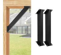 LQSYBHD Support de Pergola à 45 Degrés,Coude Support Poteau Bois,Kit de Renfort pour Étagère de Pergola Support Mural d'angle Placard Cabine de Cuisine Usage Extérieur(Size:2pcs)
