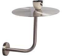 LQSYBHD Table D'appoint Flottante en Métal, Table de Chevet, Table de Bar/pub Murale, Table Ronde de Cuisine pour Le Petit-déjeuner, Table Basse Bistro en Acier Inoxydable(Size:40x40x45cm)