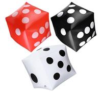 LQTSLFM 3 Pièces Cube Gonflables, Cubes Géants Jumbo Gonflables, PVC, Grand Jouet Gonflable en Forme de dés pour Intérieur et Extérieur Piscine Fêtes, Jeux de Pelouse en Plein Air (Couleur)