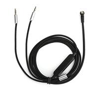 Lquminesque Câble de casque de remplacement avec commande intégrée pour Sol Republic Master Tracks HD V8, V10, V12, X3, câble audio en cuivre sans oxygène, connecteur 3,5 mm, câble tressé noir