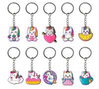 LQUYTA 10 Pièces Porte-Clés Licorne, Schlüsselanhänger, Mini Pendentif Décoratif pour Enfants, pour Les Femmes, Les Anniversaires, La Rentrée Des Classes Et Comme Porte-Bonheur pour La Voiture