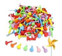 LQUYTA 200 Pièces Attaches Parisiennes Multicolores Pastel Métal 8 * 17mm Clip de Sac d Échantillon Clip à Tête Ronde pour Papier Clip d Enveloppe Artisanat Bricolage DIY (Multicolore)