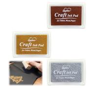 LQUYTA 3 Pièces Tampon d'encre à base d'eau Réutilisable Tampon Encreur Pigment à Base d Eau Artisanat Créatif Adapté pour Collage Mariage Noël & Cadeaux (Trois Couleurs)