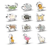 LQUYTA Lot de 12 Emporte Piece Biscuit, En Acier Inoxydable, Emporte-Pièces Sablés, Moule à Biscuit, Pour Biscuits, Gâteaux, Fondants