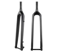 LQVAIPT Cône noir mat, 66 cm, fourche rigide en carbone gravier pour VTT 66 cm, 27,5 cm, 73,9 cm, frein à disque 15 x 100 mm, fourche avant, tube de direction conique droit sans filetage