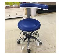 LQVAIPT Dental Stool with 360° Rotation, Height Adjustable Medical Assistant Chair, PU Leather Saddle Design, Armrest for Clinics and Salons(C1)