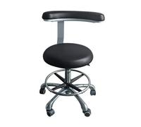 LQVAIPT Dental Stool with 360° Rotation, Height Adjustable Medical Assistant Chair, PU Leather Saddle Design, Armrest for Clinics and Salons(C2)