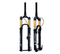 LQVAIPT Fourche à Suspension pneumatique for VTT 27,5/29 Pouces, ultralégère, XC AM, débattement de 140 mm, Tube Conique, axe traversant 1/2", 100 x 15, avec Amortissement.(27.5inch)