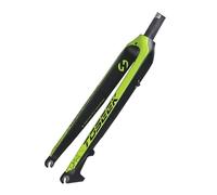 LQVAIPT Fourche Avant de vélo de Montagne à Suspension en Fibre de Carbone 27,5-29pouces, Frein à Disque 160mm, 1~1/8pouce(Green,29inch)