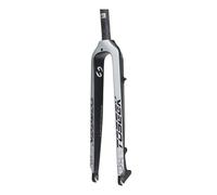 LQVAIPT Fourche Avant de vélo de Montagne à Suspension en Fibre de Carbone 27,5-29pouces, Frein à Disque 160mm, 1~1/8pouce(White,29inch)