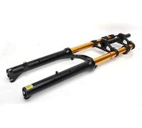 LQVAIPT Fourche Avant de vélo Fat Bike 26 Pouces à Double Couronne, Pneu Fat Bike 4.0, Frein à Disque à Colonne A, Pression d'air, Course de 100 mm, for motoneiges(26)