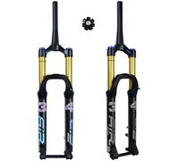 LQVAIPT Fourche Avant de VTT 27,5/29 Pouces, Chambre à air, Suspension, Amortisseur, Conique, débattement 1-1/2", axe 140 mm, 15 × 100 mm, avec Amortissement(Gold Manual,29inch)