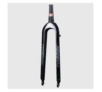 LQVAIPT Fourche Rigide en Fibre de Carbone 26, 27,5, 29 Pouces, Tube Conique, Frein à Disque 1~1/8", Fourche de vélo QR 9 x 100 mm, sans Filetage, ultralégère, for VTT Avant(Black,27.5")