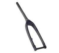 LQVAIPT Fourche Rigide en Fibre de Carbone for VTT 16" et 20", Fourche Avant Conique 1~1/8", Frein à Disque, Frein C, vélo ultraléger, axe traversant 15 x 100 mm(Blackmatte,16")