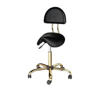 LQVAIPT Tabouret de Selle Chaise de Salon réglable, roulettes pivotantes, Chaise élévatrice à gaz hydraulique for Coiffure manucure Tatouage Spa beauté(Black)