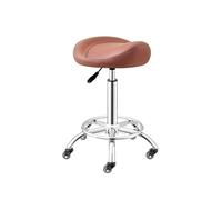 LQVAIPT Tabouret de Selle Chaise pivotante roulante réglable for Salon de Dentiste Massage Bureau Chaise de Selle réglable en Hauteur for la beauté(Brown)