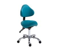 LQVAIPT Tabouret de Selle pivotant et réglable, Chaise roulante avec Support arrière, Tabouret de beauté Ergonomique for hôpital Dentaire(Green)
