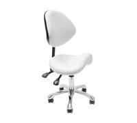 LQVAIPT Tabouret de Selle réglable, Chaise pivotante avec Dossier, Tabouret de Salon Roulant for Salons de Coiffure, cliniques dentaires et Bureaux, capacité de 90 kg