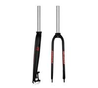 LQVAIPT Wkantlaes Fourche VTT Frein à disque rigide en alliage d'aluminium 28,6 mm Tube droit en gravier ultra léger Noir 69,8 cm (rouge, 69,8 cm)