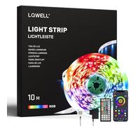 LQWELL® 10M Bande lumineuse LED avec télécommande et application, synchronisation de musique Bluetooth, guirlande lumineuse RVB à changement de couleur pour fête, maison, chambre, TV