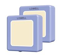 LQWELL® Veilleuse Pliable avec Capteur Crépusculaire, Veilleuse Luminosité Réglable, Lumière de Prise Automatique, Lumière d'Orientation Blanc Chaud pour Chambre d'Enfants Couloir (Violet, 2 Pièces)