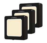 LQWELL® Veilleuse Pliable avec Capteur Crépusculaire, Veilleuse Luminosité Réglable, Lumière de Prise Automatique, Lumière d'Orientation Blanc Chaud pour Chambre d'Enfants Couloir (Noir, 3 Pièces)