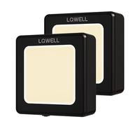 LQWELL® Veilleuse Pliable avec Capteur Crépusculaire, Veilleuse Luminosité Réglable, Lumière de Prise Automatique, Lumière d'Orientation Blanc Chaud pour Chambre d'Enfants Couloir (Noir, 2 Pièces)