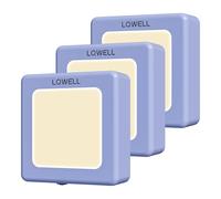 LQWELL® Veilleuse Pliable avec Capteur Crépusculaire, Veilleuse Luminosité Réglable, Lumière de Prise Automatique, Lumière d'Orientation Blanc Chaud pour Chambre d'Enfants Couloir (Violet, 3 Pièces)