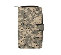 LQWOK Portefeuille, portefeuille imprimé camouflage numérique, portefeuille de voyage, portefeuille durable, portefeuille portable, portefeuille universel, portefeuille en cuir, camouflage numérique