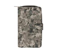 LQWOK Portefeuille, portefeuille imprimé camouflage numérique, portefeuille de voyage, portefeuille durable, portefeuille portable, portefeuille universel, portefeuille en cuir, camouflage numérique