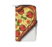 LQWOK Portefeuille, portefeuille imprimé cœur I Love Pizza, portefeuille de voyage, portefeuille durable, portefeuille portable, portefeuille universel, portefeuille en cuir, I Love Pizza Heart, 19,7